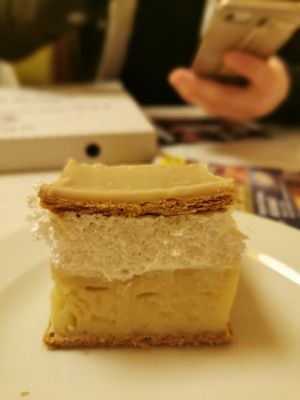 Best cake ever, been searching for a vanilla slice for ages!!! at Napfényes Restaurant & Confectionery in Budapest