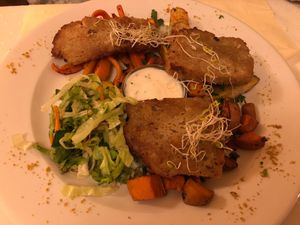 Grill platter at Napfényes Restaurant & Confectionery in Budapest