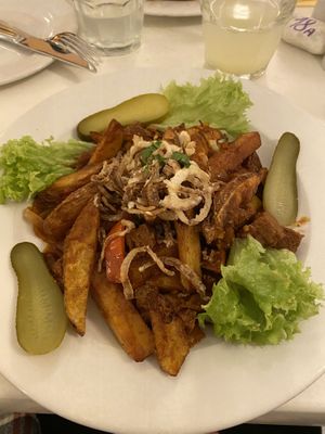 Seitan Roast à la Brasov  at Napfényes Restaurant & Confectionery in Budapest