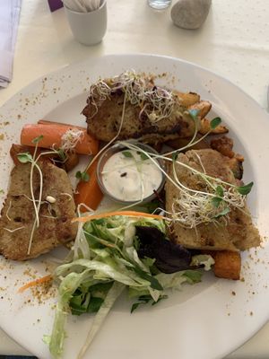 Roasted veggies at Napfényes Restaurant & Confectionery in Budapest