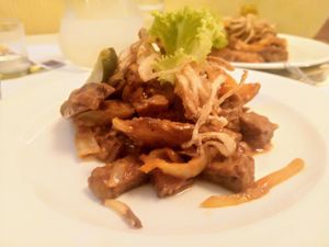 Seitan at Napfényes Restaurant & Confectionery in Budapest