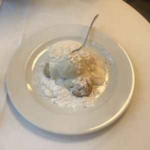 Túrógombócok at Napfényes Restaurant & Confectionery in Budapest