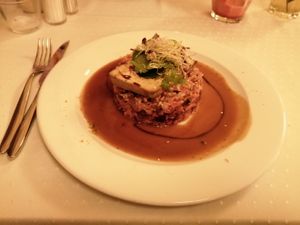 Tofu ginger miso risotto. at Napfényes Restaurant & Confectionery in Budapest