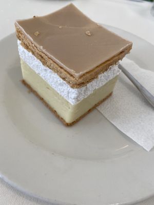 Mille fuielle at Napfényes Restaurant & Confectionery in Budapest