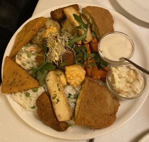 Platter for two - delicious! at Napfényes Restaurant & Confectionery in Budapest