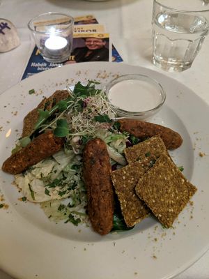 The raw plate was really tasty, especially the crackers! at Napfényes Restaurant & Confectionery in Budapest
