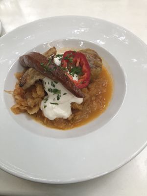 Stuffed Cabbage a la Kolozsvar at Napfényes Restaurant & Confectionery in Budapest