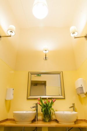 New 2015 design inside at Napfényes Restaurant & Confectionery in Budapest