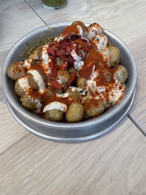 Tahini Potatoes   at Planetary Burger in Vancouver
