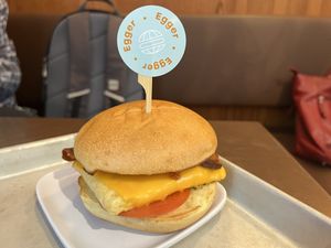 Egger  at Planetary Burger in Vancouver