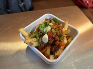 Chili cheese fries  at Planetary Burger in Vancouver