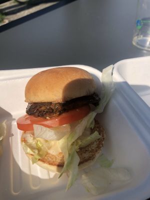 Mini mushroom at Planetary Burger in Vancouver