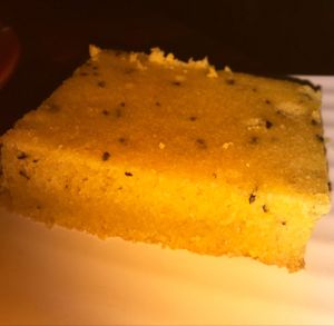 corn bread. combos come with your choice of cornbread or green salad  at Souley Vegan in Oakland