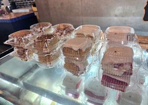 Pecan cake, coconut cake, lemon cake, red velvet at Souley Vegan in Oakland