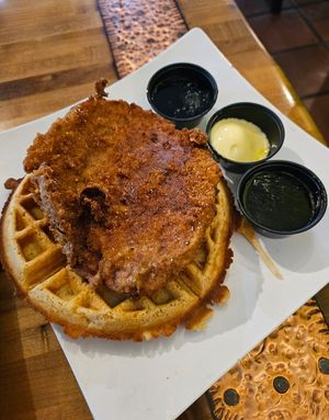 Seitan Chick'in Waffles at Souley Vegan in Oakland