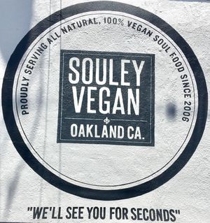 New mural
 at Souley Vegan in Oakland