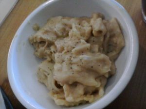 Even though this picture does it no justice - looks a bit more like a melting alien monster - Souley Vegan's Mac and Cheese is....ohhhh...sooo yummy!!! 

Seriously.  You'll have to taste it to believe it, cuz it's hard to photograph yumminess.  at Souley Vegan in Oakland