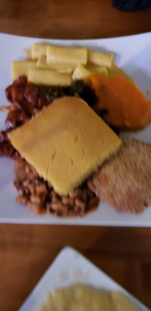 Other half of sampler at Souley Vegan in Oakland