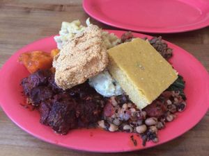 sampler at Souley Vegan in Oakland