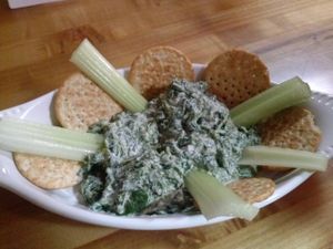 spinach dip at Souley Vegan in Oakland
