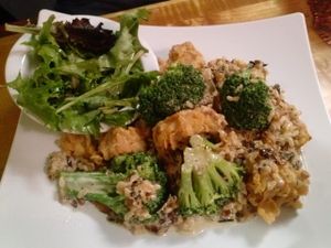 quinoa and tofu plate at Souley Vegan in Oakland