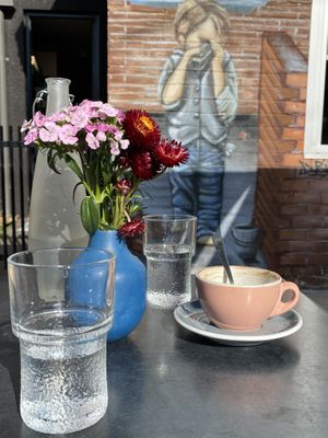 cute outdoor seating  at Briki in Thornbury