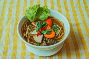 Taiwan Nutrition Noodle Soup  1.50$ at Zhu Lin Xuan House in Siem Reap