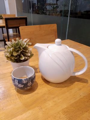 Very good free tea at Zhu Lin Xuan House in Siem Reap