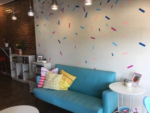 Sprinkle wall! at Prioritized Pastries in Maplewood