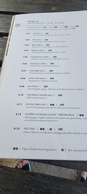 Menus at Alchemy in Koh Samui