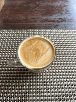 Coconut milk latte  at Alchemy in Koh Samui