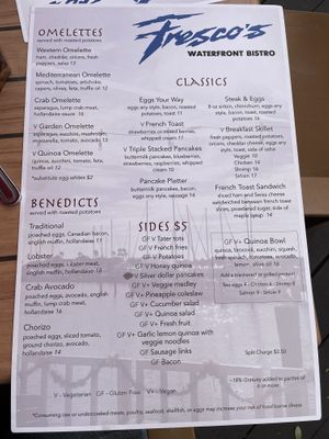 Vegan and Vegetarian options. The Quinoa Bowl was delicious  at Fresco's in St Petersburg