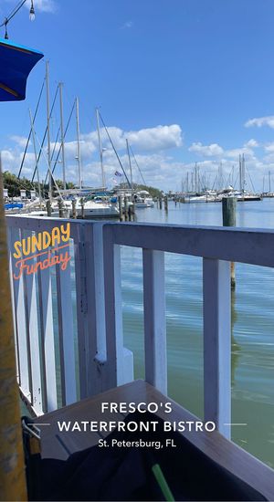Waterfront seating  at Fresco's in St Petersburg