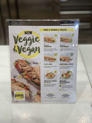 Vegan & vegetarian options at Pans & Company in Caceres