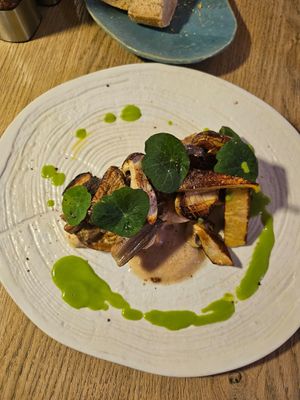 Polenta with mushrooms at Štorja Pod Stopnicami in Postojna