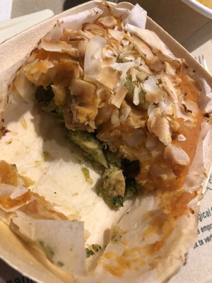 Sweet potato, coconut and broccoli as main ingredients. at EXKi - Keyserlei in Antwerpen