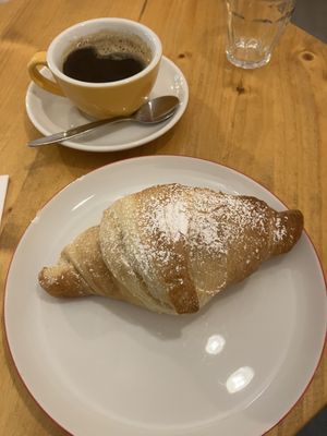 Apricot croissant and small americano   at Nothaft Cafe in Berlin
