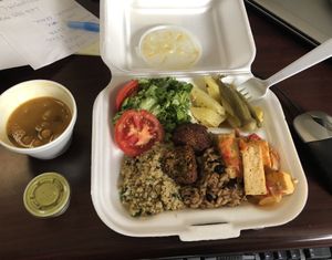 Tofu steak plate  at Back to Nature in St Croix