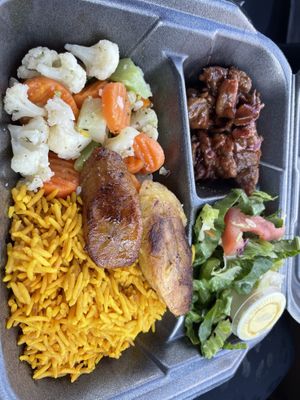 Vegan bbq rib platter  at Back to Nature in St Croix