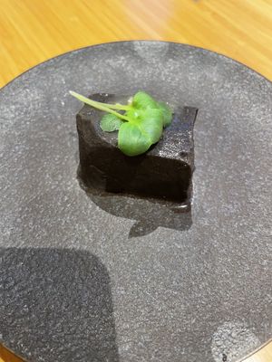 Black Sesame tofu  at Revive Kitchen Three - Hibiya Midtown in Tokyo