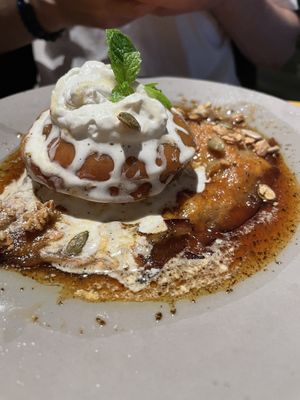 Crêpe suzette with baked apple  at Revive Kitchen Three - Hibiya Midtown in Tokyo