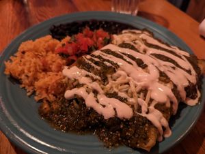 Vegan enchilada at El Grito Taqueria in Seattle