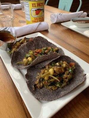 Vegan tacos at El Grito Taqueria in Seattle