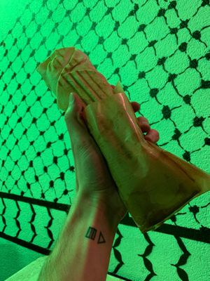 Vegan sabich (order without egg) at Palestine Grill in Zurich