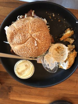 bbq seitan sandwich! yummy at Counter Culture in Austin