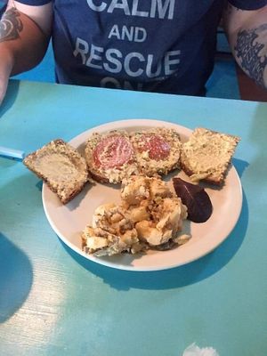 Tuna melt and potato salad at Counter Culture in Austin