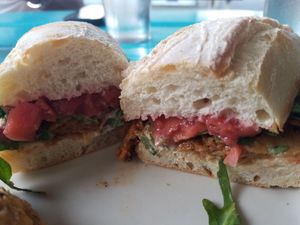 Peach Texas Sandwich at Counter Culture in Austin