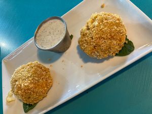 Buffalo mac 'n' cheeze balls at Counter Culture in Austin