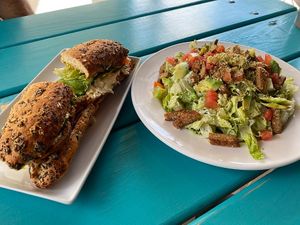 Seitan Sub Supreme and BLTA Salad at Counter Culture in Austin