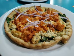 Buffalo cauliflower pizza at Counter Culture in Austin